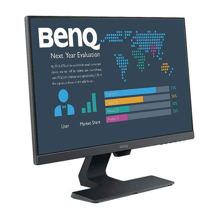 BenQ BL2480, 23.8'' IPS, 5ms, 1920x1080 FHD, Stylish Eye Care Monitor, 72% NTSC, Flicker-free, B.I., LBL, 1000:1, DCR 20M:1, 8 bit, 250cd/m2, VGA, HDMI, DP, Audio Line In, Speakers, Tilt, Slim Bezel Design, Black ID 65343 (тъмнейл - 3)