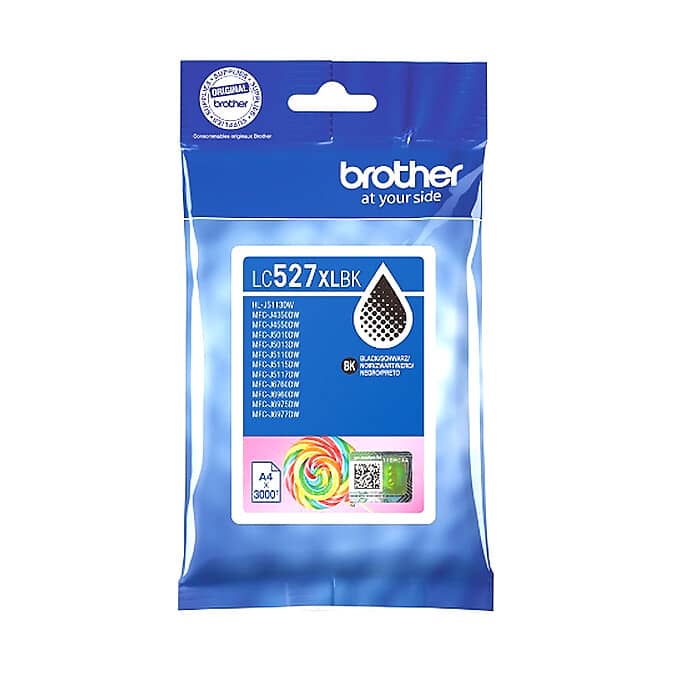 Brother LC527XLBK Black Ink Cartridge for MFCJ5010DW/MFCJ5110DW - 3000 page yield ID 99403 на супер цена