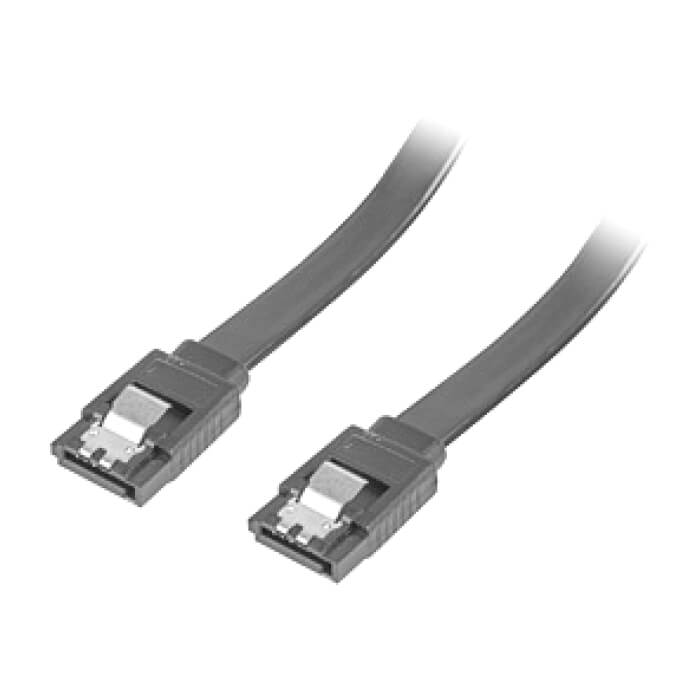 Кабел - Lanberg SATA DATA III (6GB/S) F/F cable 30cm metal clips, black ID 72691 (тъмнейл - 3)