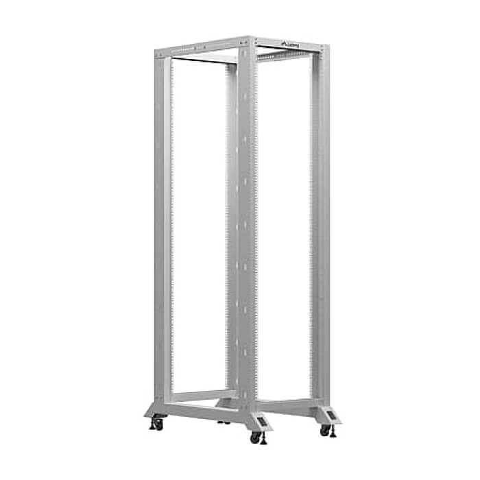 Lanberg open rack 19" 42U 600x1000, grey ID 96771 (тъмнейл - 4)