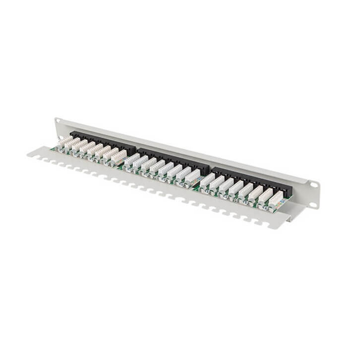Lanberg patch panel 24 port 1U 19" CAT.5e utp with cable organizer grey ID 86969 (тъмнейл - 5)