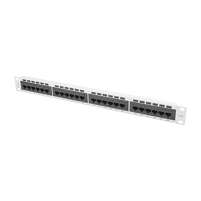 Lanberg patch panel 24 port 1U CAT.6, grey ID 62842 (тъмнейл - 3)