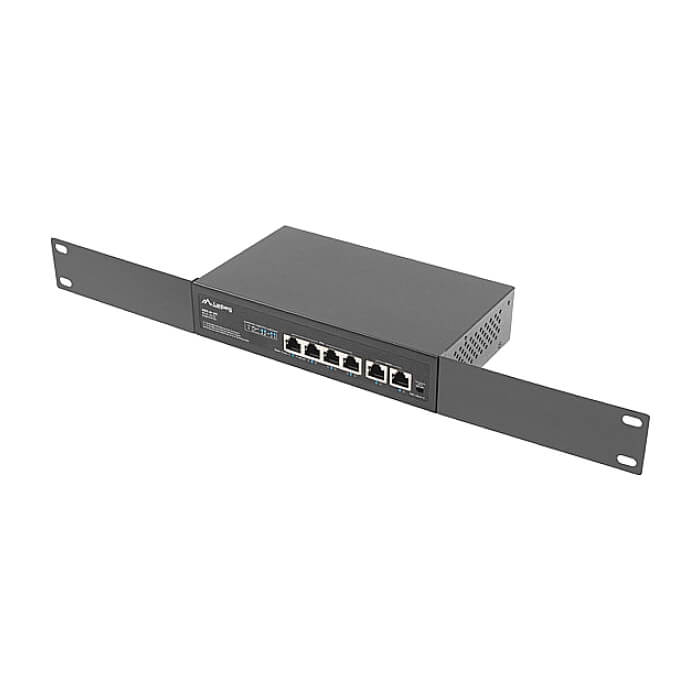 Lanberg switch 4x 100mb poe+/2x 100mb unmanaged rack 10"/19" fast ethernet 60w на супер цена