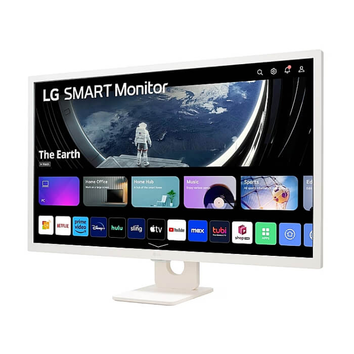 LG 32SR50F-W, 31.5" IPS Smart webOS23, Anti-Glare, 8ms, 1200:1, 250cd/m, sRGB 99%, FHD 1920x1080, HDR 10, HDMI, USB, Wi-Fi B/in, AirPlay 2, Speacers 5W x 2, Tilt, White ID 65069 (тъмнейл - 2)