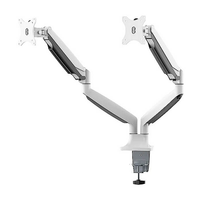 Neomounts Flat Screen Desk mount (10-32") desk clamp/grommet 2X ID 84235 (тъмнейл - 2)