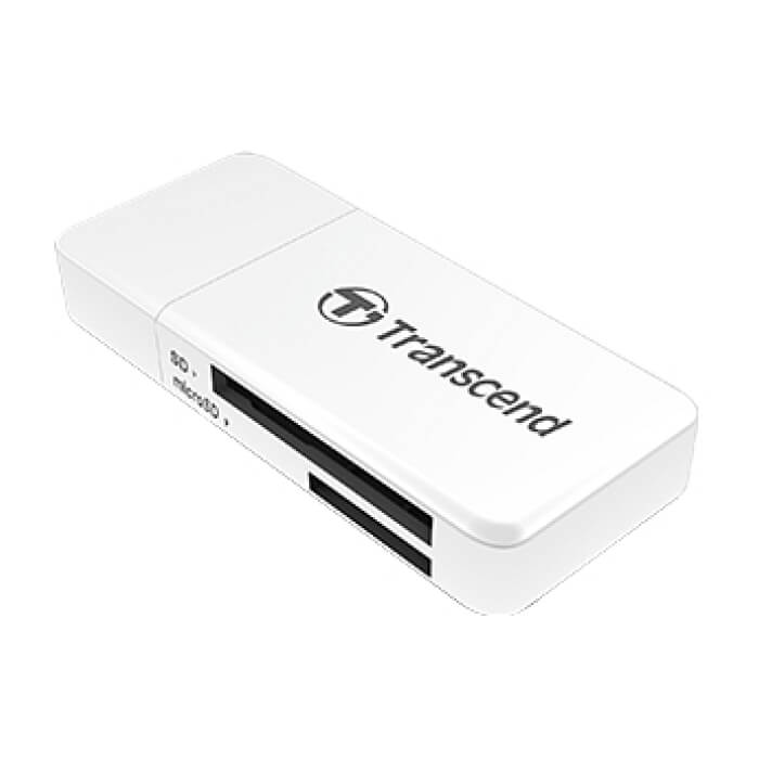 Transcend SD/microSD Card Reader, USB 3.1 Gen 1, White ID 63316 на супер цена