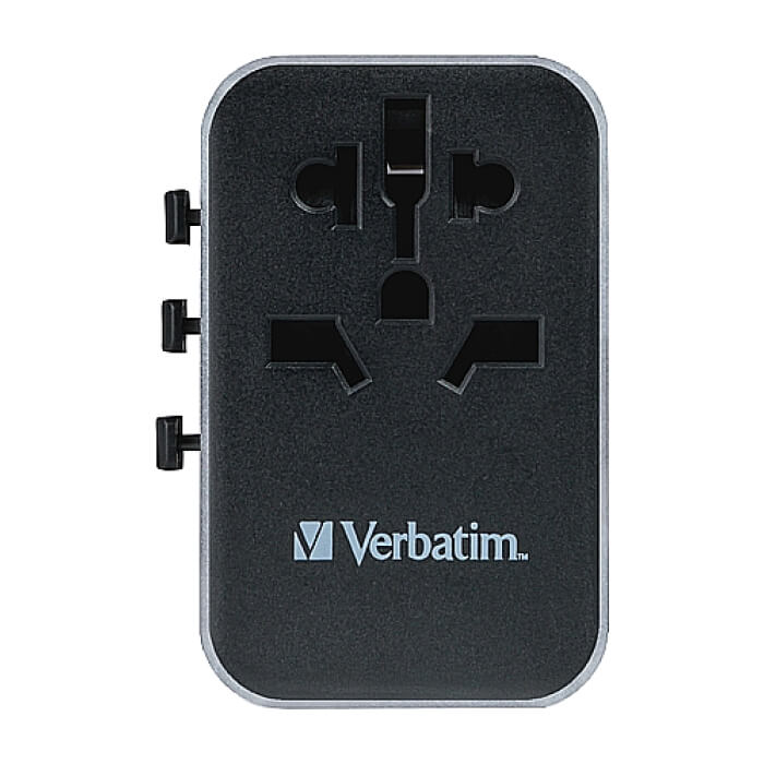 Verbatim UTA-04 Universal Travel Adapter with 1 x USB-C PD 61W & QC 3.0 / 1 x USB-C / 3 x USB-A (тъмнейл - 2)