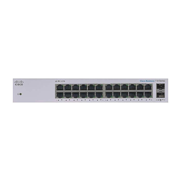 Cisco CBS110 Unmanaged 24-port GE, Partial PoE, 2x1G SFP Shared на супер цена от GT Computers Cisco CBS110 Unmanaged 24-port GE, Partial PoE, 2x1G SFP Shared на супер цена