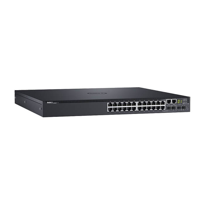 Dell Networking S3124, L3, 24x 1GbE, 2xCombo, 2x 10GbE SFP+ fixed ports, Stacking, IO to PSU airflow, 1x AC PSU, DNS3124T STOCK Smart Value, 210-AIMQ (тъмнейл - 4)