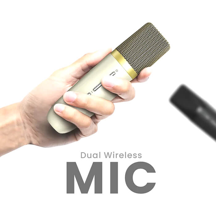 HiFuture Vocalist100 Black, 20W Output, Karaoke Enable, Two Wireless Microphone, 4000mAh Battery (Support Power Bank), RGB Lighting, Pair to Play (TWS Mode), Bluetooth 5.3 ID 94758 (тъмнейл - 3)