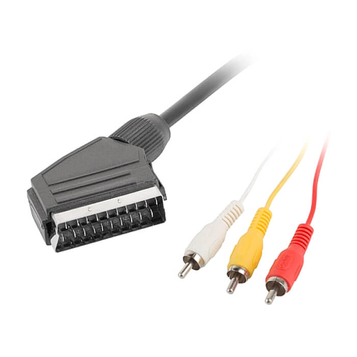 Кабел - Lanberg cable SCART (EURO)-RCA x3 1.8m ID 72563