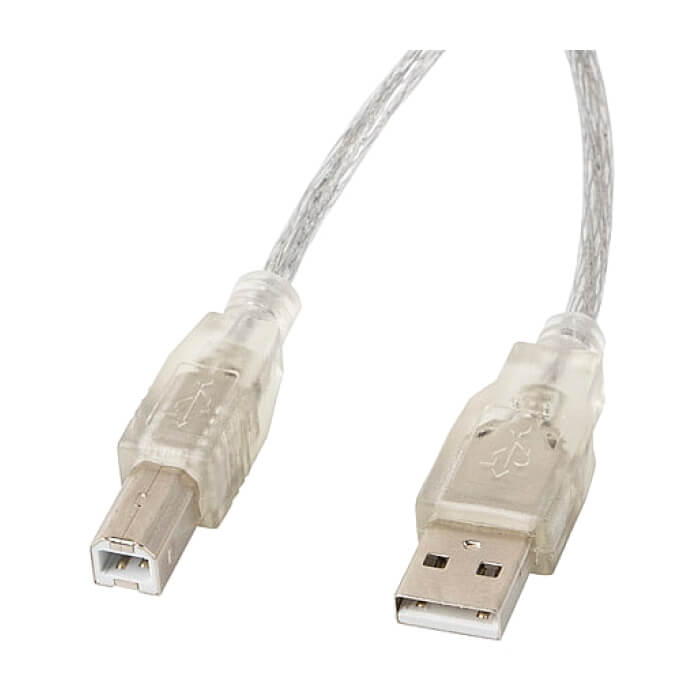 Кабел - Lanberg USB-A (M) -> USB-B (M) 2.0 cable 1.8m, transparent ferrite ID 72661 (тъмнейл - 2)