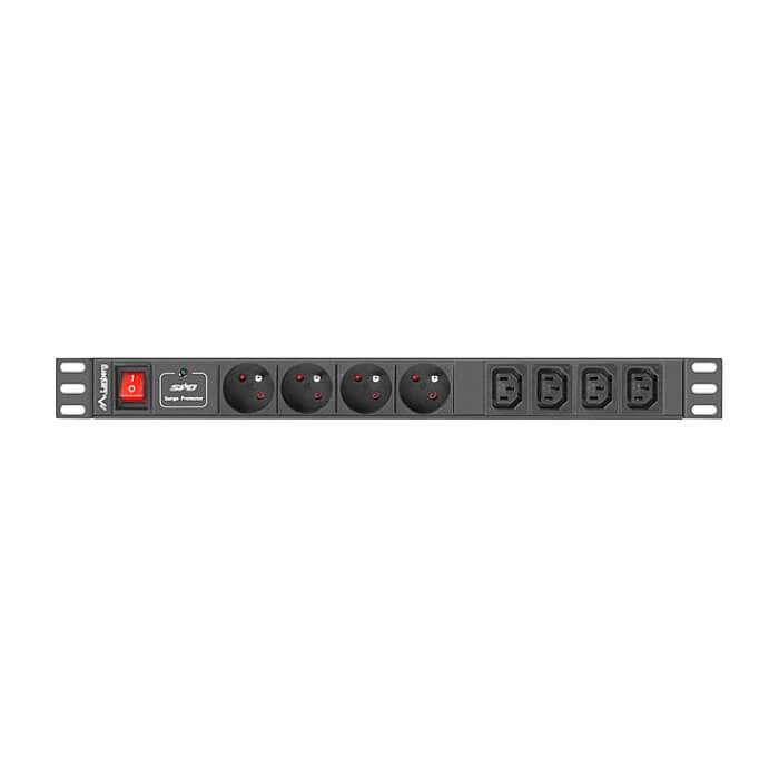 Lanberg power distribution unit (PDU) 19"1U 10A 8 SOCKETS 2M, black на супер цена