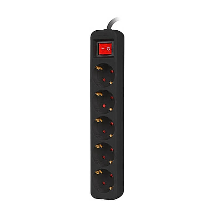 Lanberg power strip 3m, 5 sockets, french with circuit breaker quality-grade copper cable, black (тъмнейл - 2)