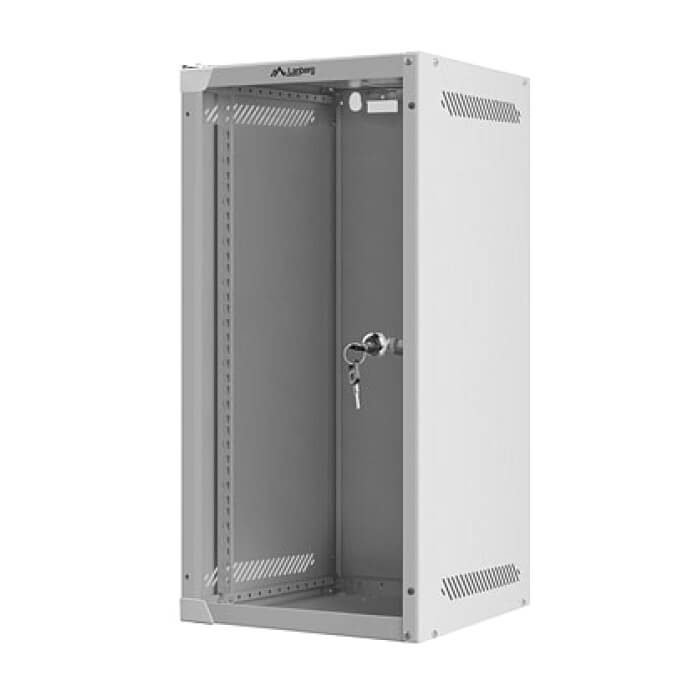 Lanberg rack cabinet 10" wall-mount 12U/280x310 for self-assembly with glass door grey (flat pack) ID 87214 (тъмнейл - 3)