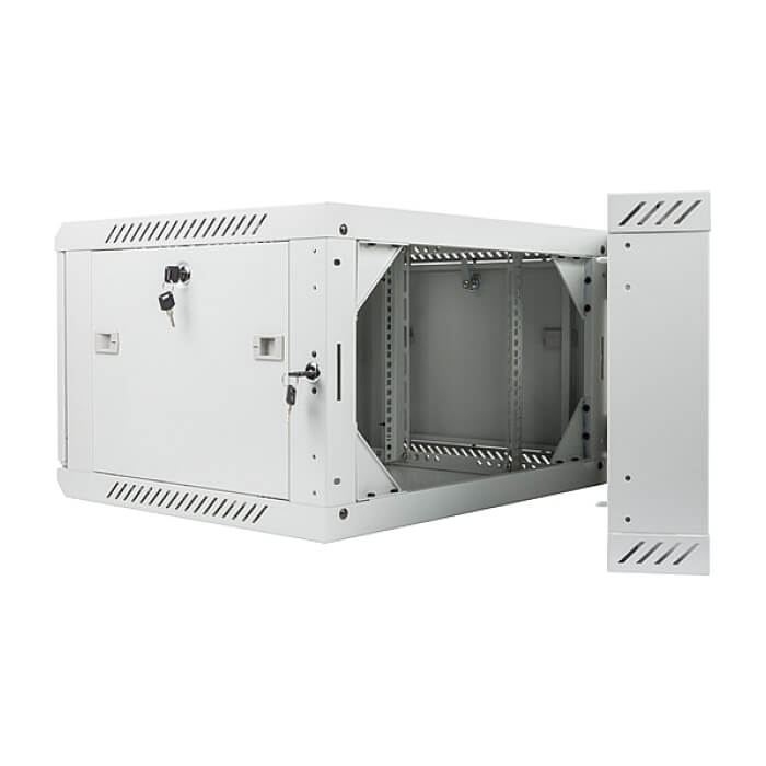 Lanberg rack cabinet 19” double-section wall-mount 6U / 600x600 for self-assembly (flat pack), grey ID 71870 (тъмнейл - 3)