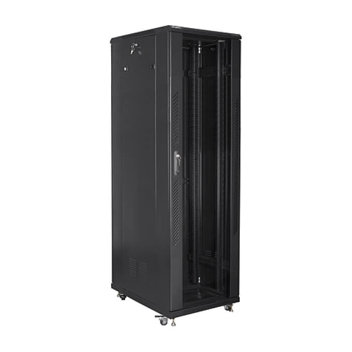 Lanberg rack cabinet 19" free-standing 42U / 800x800 self-assembly flat pack, black ID 71911 (тъмнейл - 2)