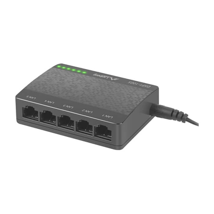 Lanberg switch DSP1-1005 5-port, 1GB/s (тъмнейл - 4)