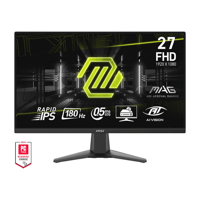 MSI MAG 275F, 27",180Hz, Rapid IPS, 0.5ms,1920x1080, Adaptive-Sync,80% DCI-P3, AG, 250 nist, 1000:1, 100M:1, DP(1.4), 2xHDMI(2.0b),Tilt -5/+20, VESA, 9S6-3CE21M-001 ID 81494 (тъмнейл - 4)