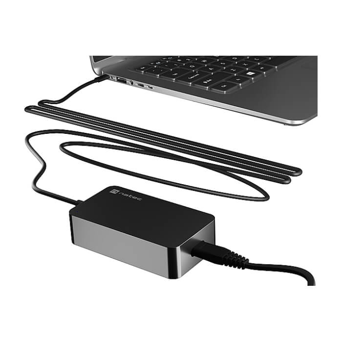 Natec Natec Laptop Charger Grayling GAN USB-C 65W for laptops, tablets, phones (тъмнейл - 5)
