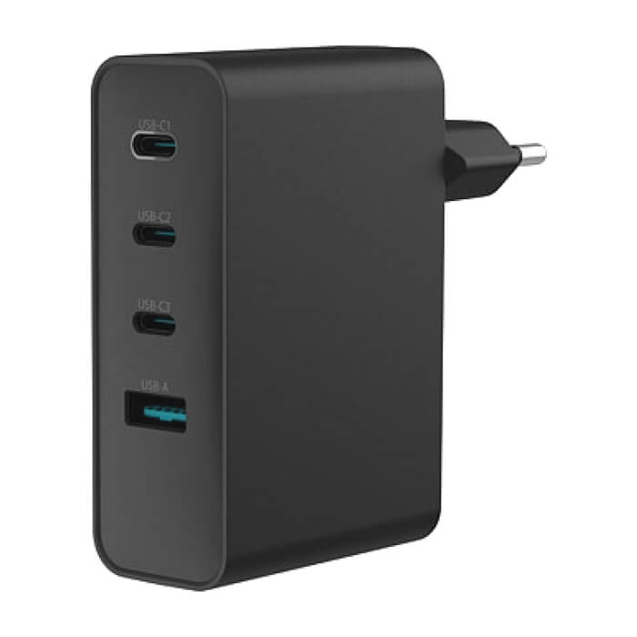 Natec USB Charger Ribera 3X USB-C + 1x USB-A 100W, Black (тъмнейл - 4)
