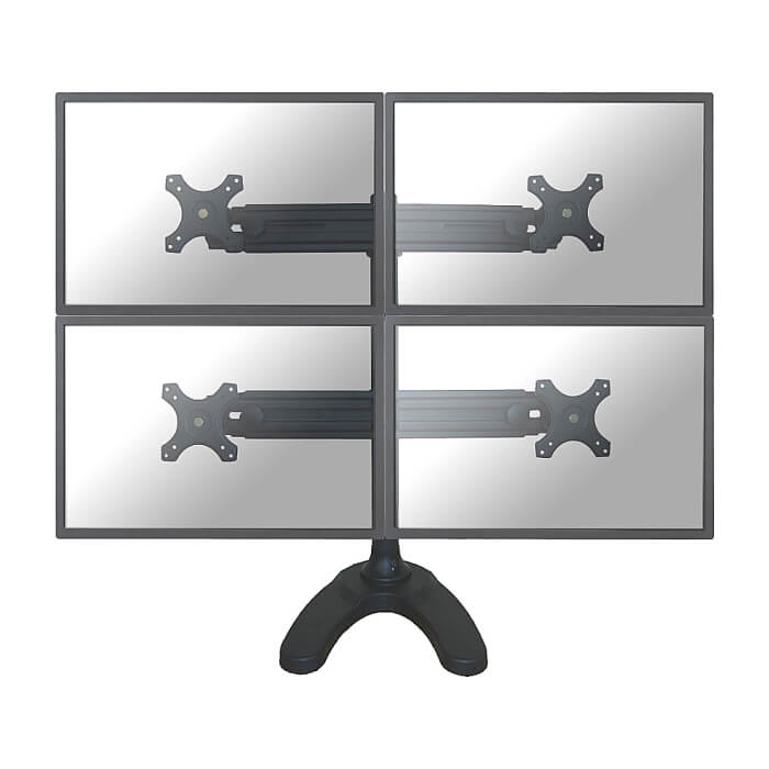 Neomounts by NewStar Flat Screen Desk Mount (stand/grommet) for 4 Monitor Screens ID 66814 (тъмнейл - 2)