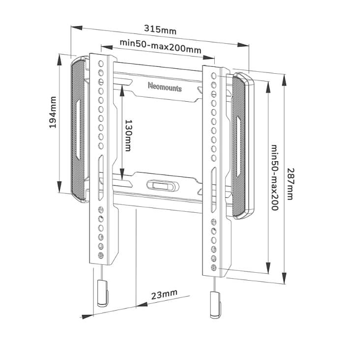 Neomounts by NewStar Screen Wall Mount (fixed, ultra thin, VESA 200x200) ID 66879 (тъмнейл - 5)
