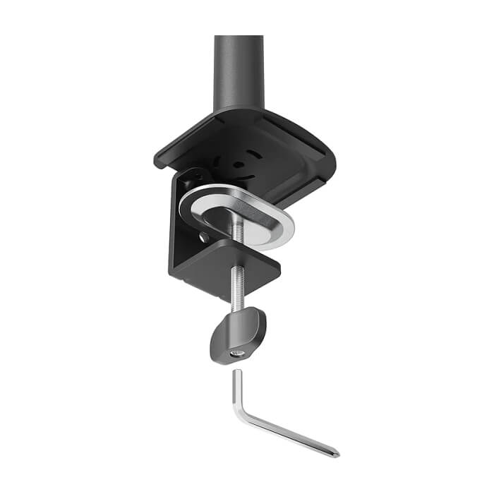 Neomounts Nero Single Flat Screen Desk Mount (phone holder+Quick-fix clamp/grommet) ID 86702 (тъмнейл - 5)