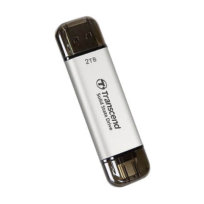Transcend 2TB, External SSD, ESD310S, USB 10Gbps, Type C/A, Silver ID 73301 (тъмнейл - 2)