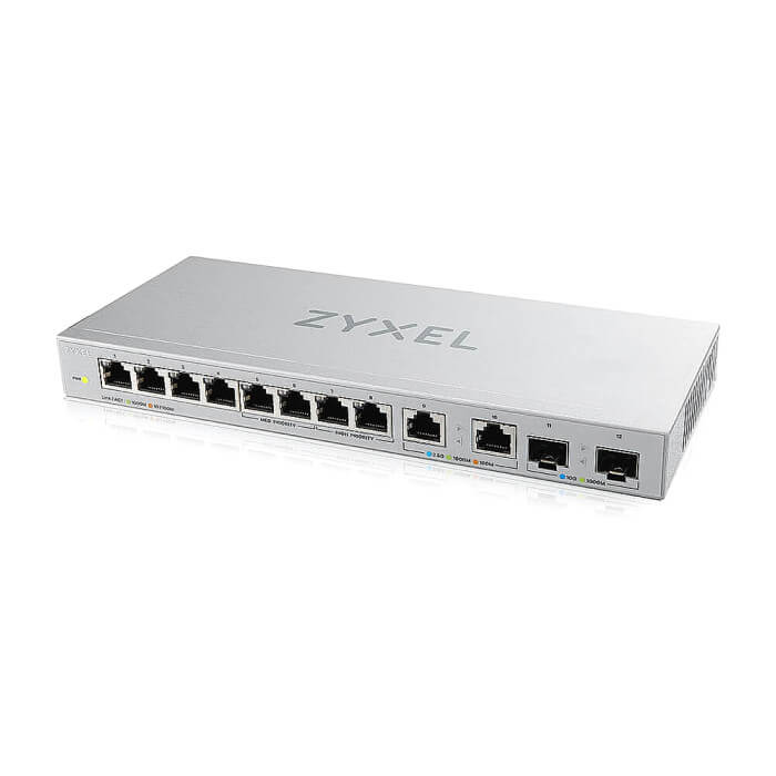 ZyXEL XGS1010-12 v2, 12-Port Gigabit Unmanaged Switch with 8-Port 1G + 2-Port 2.5G + 2-Port SFP+ (тъмнейл - 2)