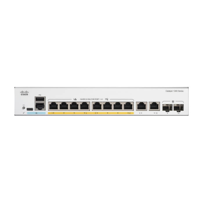 Cisco Catalyst 1300 8-port GE, PoE, Ext PS, 2x1G Combo на супер цена