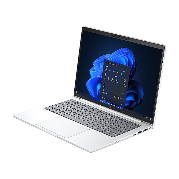 HP EliteBook 8 G1i AI 14" Glacier Silver, Ultra 7-255U(up to 5.2GH/12MB/12C), 14" WUXGA AG 300nits, 32GB 5600Mhz 1DIMM, 1TB PCIe SSD, WiFi 7 + BT 5.4, Backlit Kbd, FPR, S ID 90575 (тъмнейл - 3)