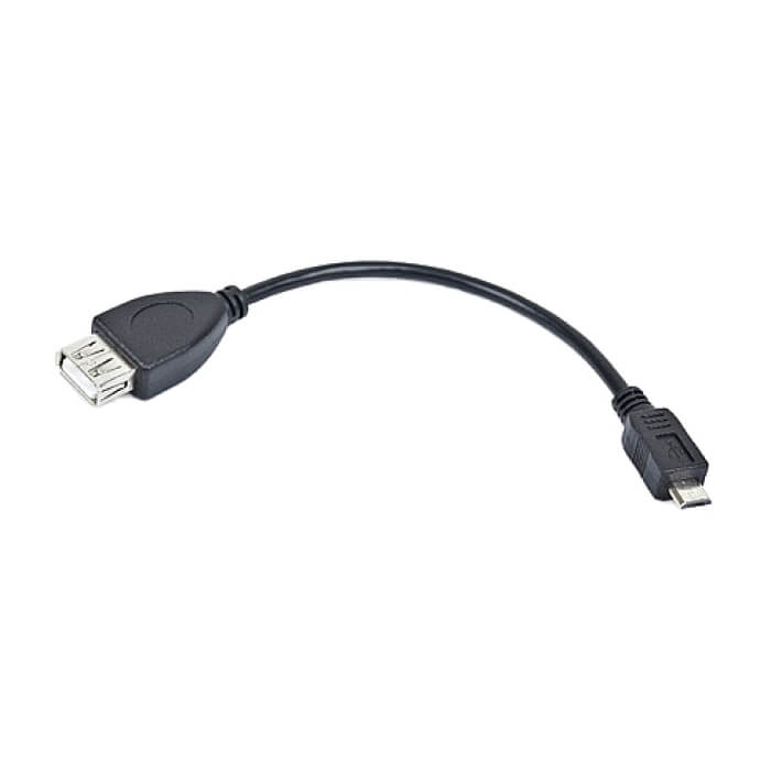 Кабел - Lanberg Cable USB MICRO(M)->USB-A(F) 2.0 0.15M OTG Black ID 72642
