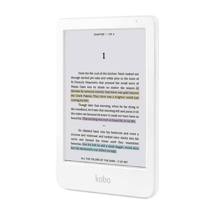 Kobo Clara Colour e-Book Reader, E Ink Kaleido touch screen 6 inch colour, 1448 x 1072 pixels, 16 GB, 1000 MHz/512 MB, 1 x USB C, Greutate 0.172 kg, Wireless Da, Comfort Light, 12 ID 92691 (тъмнейл - 2)