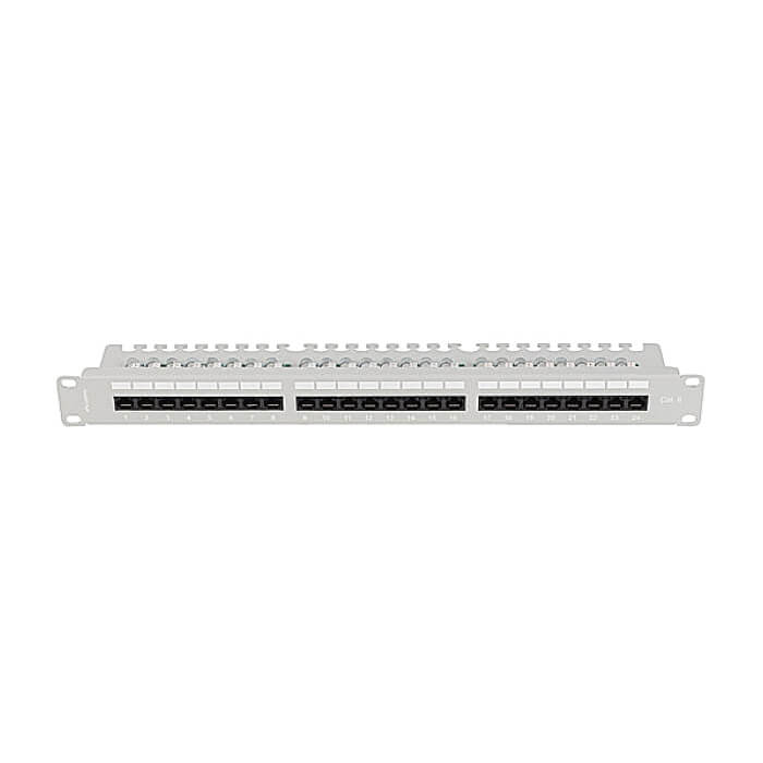 Lanberg patch panel 24 port 1U 19" CAT.6 utp with cable organizer grey ID 86967 (тъмнейл - 5)