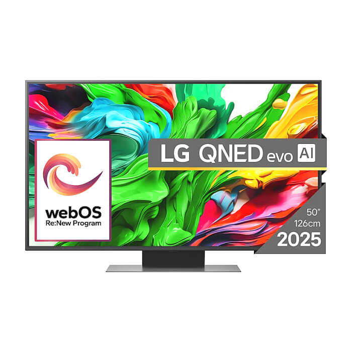 LG 50QNED86A3C, 50" 4K QNED HDR Smart TV, 3840x2160, 60Hz Native (VRR 144Hz), DVB-T2/C/S2, Alpha 7 AI Processor, HDR 10 PRO, webOS 25 ThinQ, 4K Upscaling, WiFi 5, Dolby Vision, Bluetooth 5.1, AirPlay 2, LAN, CI, HDMI, SPDIF, Stand ID 88717