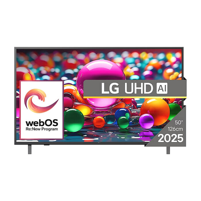 LG 50UA75003LA, 50" 4K UltraHD TV 4K (3840x2160), DVB-T2/C/S2, webOS 25 Smart, ThinQ AI, Alpha 7 AI Processor, WiFi, HDR10 pro, HLG, ALLM/HGiG, 4K Upscaling, AI Sound pro, Mul ID 88719