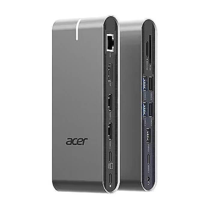 Acer Type C Universal docking station 15in1, 2 x HDMI 4K@60Hz, 1 x DP 8k@30Hz, 5 x USB A, 1 x USB C, 1 x RJ45, 1x SD /Micro SD, 1 x TF, 1 x Audio 3.5mm jack, Windows, ChromeOS, ma на супер цена