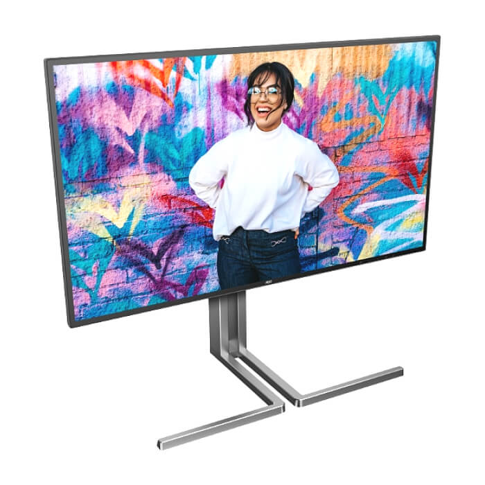 AOC U27U3CV, 27" Nano IPS WLED, 3840x2160@60Hz, 4ms GtG, 400cd m/2, 1300:1, 50M:1 DCR, Adaptive Sync, FlickerFree, Low Blue Light, 3Wx2, Tilt, Height Adjust, Pivot, Swivel, 2xHDMI, DP, USB hub ID 86695 (тъмнейл - 4)