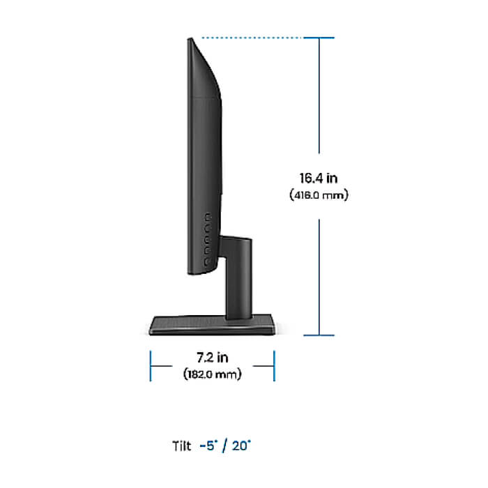 BenQ GW2491, 23.8" 1080p FHD 100Hz Eye-Care Monitor, 23.8W WORK &  ENTERTAINMENT DISPLAY GW2491 BLACK ID 95337 (тъмнейл - 5)