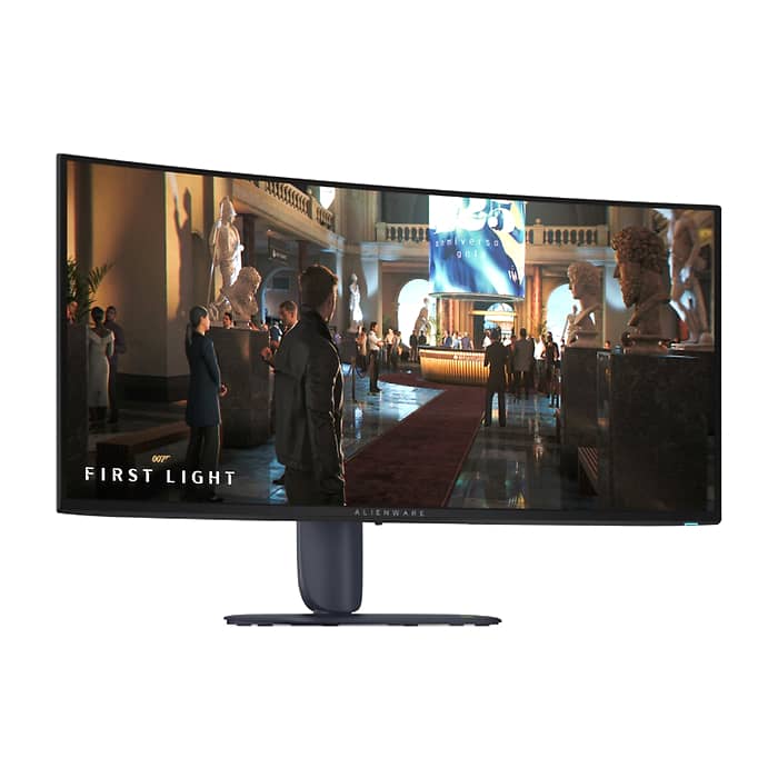 Dell Alienware AW3426DW, 34" QD-OLED 21:9, UW-QHD 3440x1440, AR, 99% DCI-P3, NVIDIA G-SYNC Compatible + AMD FreeSync, 280Hz, 0.03 ms GTG, 1,500,000:1, 300 cd/m2, HDR, VRR, HDMI, DP, USB Hub, Height Adjustable, Pivot, Swivel, Tilt, Black (тъмнейл - 2)