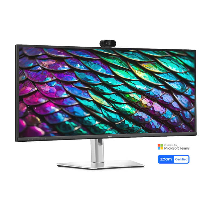 Dell P3426WEB, 34" Curved Conferencing Monitor, IPS Anti-Glare, 5ms, 100 Hz, 1500:1, 300 cd/m2, WQHD 3440x1440, 99% sRGB, HDMI, Display Port, USB-C Hub, RJ45, Webcam, Mic, Spe ID 97461 (тъмнейл - 2)