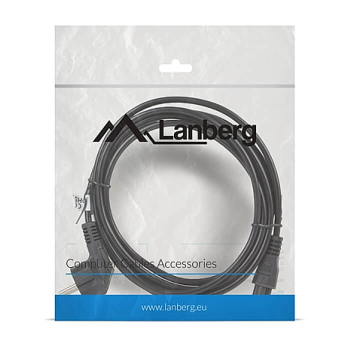 Кабел - Lanberg CEE 7/7 (MICKEY) -> IEC 320 C5 power cord 3m VDE, black ID 72488 на супер цена от GT Computers Кабел - Lanberg CEE 7/7 (MICKEY) -> IEC 320 C5 power cord 3m VDE, black ID 72488 на супер цена