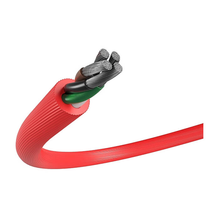 Кабел - Natec USB-C(M) -> USB-A (M) 2.0 cable 1m. Angled left/right Red ID 72120 (тъмнейл - 3)