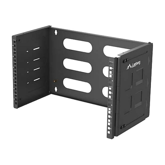 Lanberg Folding Bracket, wall-mount 19" 6U 497x400/240, Black (тъмнейл - 2)