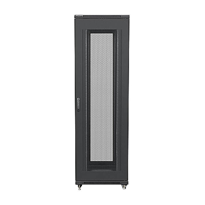 Lanberg rack cabinet 19" free-standing 42U / 800x800 self-assembly flat pack with mesh door, black ID 71910 на супер цена