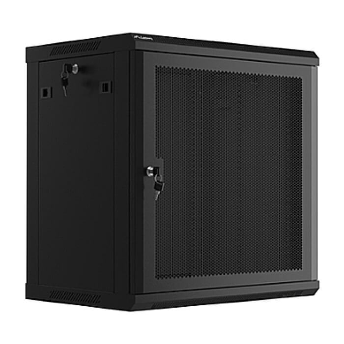 Lanberg rack cabinet 19" wall-mount 12U/600x450 with perforated door black (flat pack) ID 87618 на супер цена