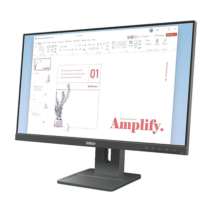 Lenovo ThinkVision E24-40 23.8" IPS, WLED, 16:9, 1920x1080, 4ms, 1300:1, 100Hz, 250 cd/m2, Tilt, Swivel, Pivot, Height Adjust Stand, HDMI, DP, VGA ID 90534 (тъмнейл - 3)