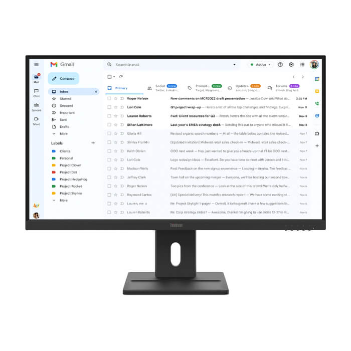 Lenovo ThinkVision E27-40 27" IPS, WLED, 1920x1080, 16:9, 100Hz, 300 cd/m2, 1500:1, Speakers 2Wx2, HDMI, DP, VGA, Tilt, Swivel, Pivot, Height Adjust Stand ID 93197