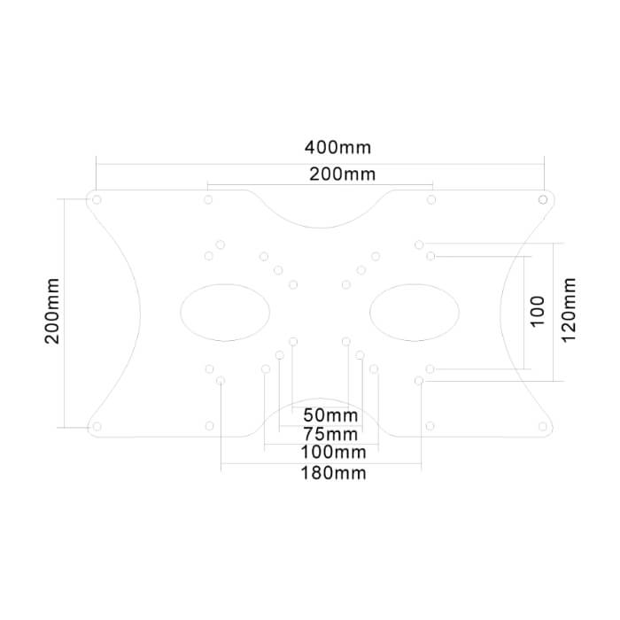 Neomounts by Newstar VESA Conversion Plate - VESA 75/100 - 200x100, 200x200, 400x200 (тъмнейл - 2)